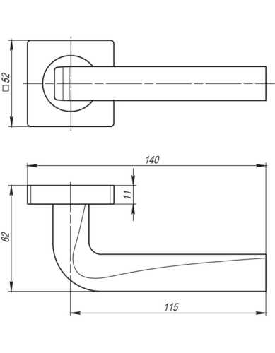 Комплект: Ручки Armadillo KEA SQ001-21MWSC-33+Завертка+Бесшумный замок Fuaro/итальянский тисненый