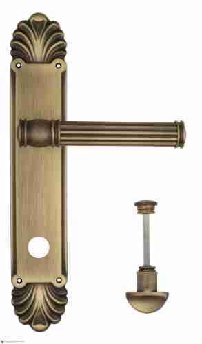 Дверная ручка Venezia "IMPERO" WC-2 на планке PL87 матовая бронза