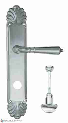 Дверная ручка Venezia "VIGNOLE" WC-2 на планке PL87 полированный хром