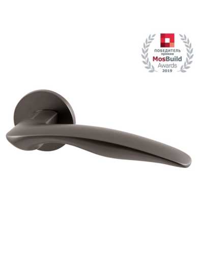 Комплект: Ручки Armadillo WAVE URS BPVD-77+Завертка+Бесшумный замок и Петли Fuaro/вороненый никель