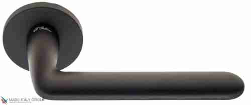 Дверная ручка на круглом основании Fratelli Cattini "FEO" 7FS-NM матовый черный