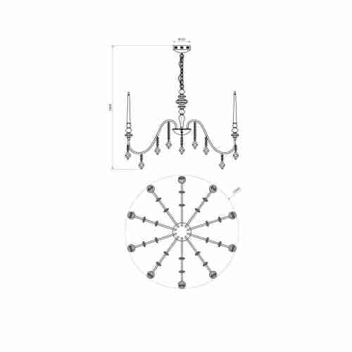 Подвесная люстра Lucia Tucci Maya 4450.10 Chrome