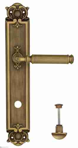 Дверная ручка Venezia "MOSCA" WC-2 на планке PL97 матовая бронза