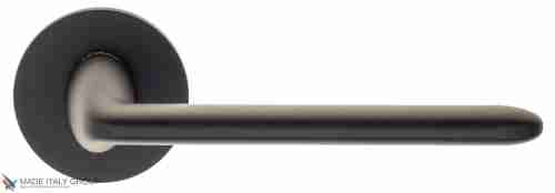 Дверная ручка на круглом основании Fratelli Cattini "FEO" 7FS-NM матовый черный