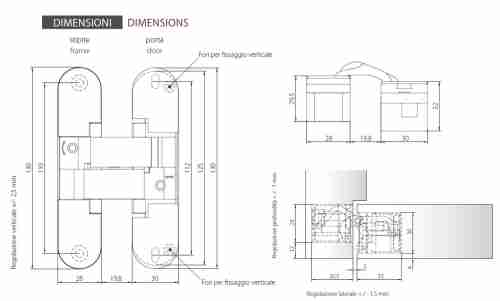 Петля дверная скрытой установки Morelli HH-18 W белый