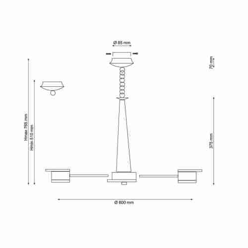 Подвесная люстра Lucia Tucci Natura 069.6 LED
