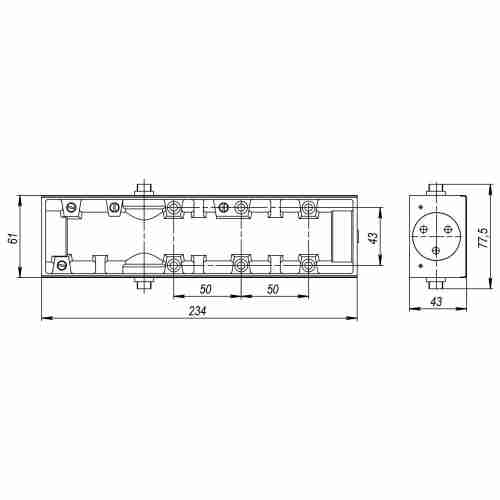 Корпус доводчика DCS.UN.BC/DA (25-100/140) AL (алюминий)