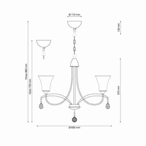 Подвесная люстра Lucia Tucci Rimini 101.5