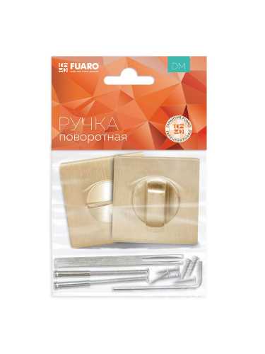 Ручка дверная Fuaro (Фуаро) межкомнатная K.DM51.Straight (Straight DM) SSG-39 сатинированное золото  Набор 5