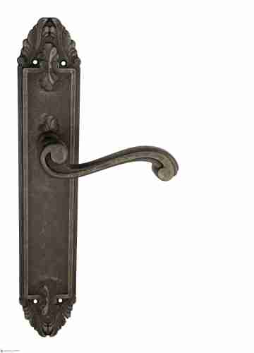 Дверная ручка Venezia "VIVALDI" на планке PL90 античное серебро