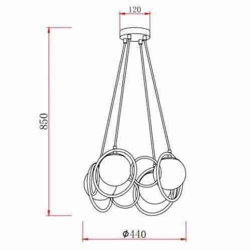Подвесная люстра Rivoli Ariadna 4074-204 Б0047333