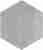 Плитка клинкерная напольная Paradyz Hexx Universum Grigio Heksagon 26х26