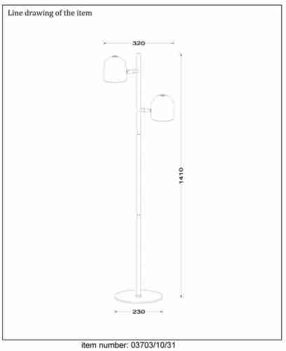 Торшер Lucide Skanska 03703/10/30