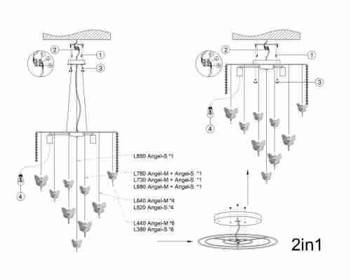 Каскадная люстра Favourite Fairies 1165-6PC