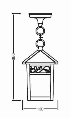 Уличный подвесной светильник Oasis Light 87305A 87305A Gb