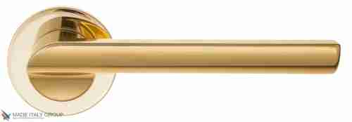 Дверная ручка на круглом основании Fratelli Cattini "WOO" 7FS-OLV полированная латунь