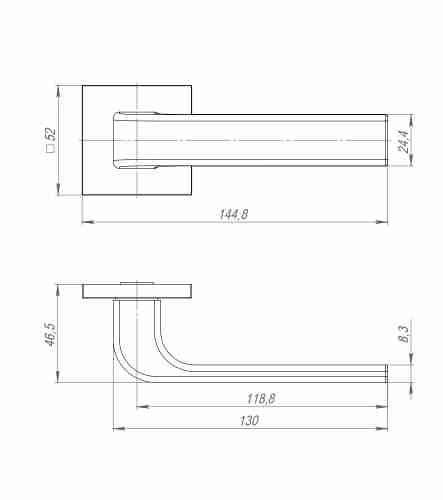 Ручка раздельная K.JS51.FLEX BL-24 черный
