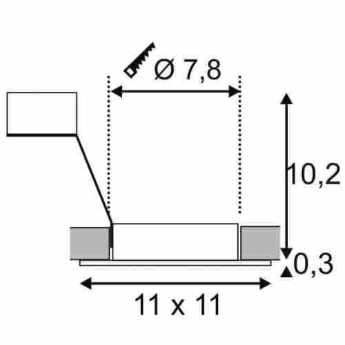 Встраиваемый светильник SLV New Tria XL Square GU10 113451