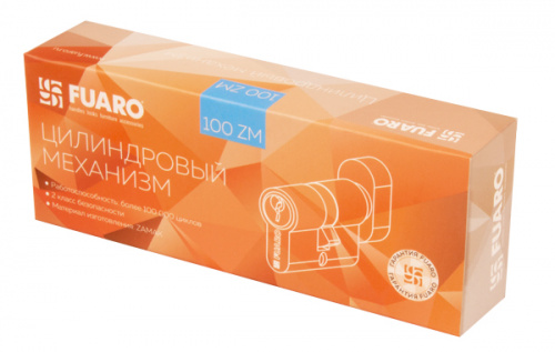 Цилиндровый механизм с вертушкой Fuaro 100 ZM 60 mm (25+10+25) AB бронза 5 кл.