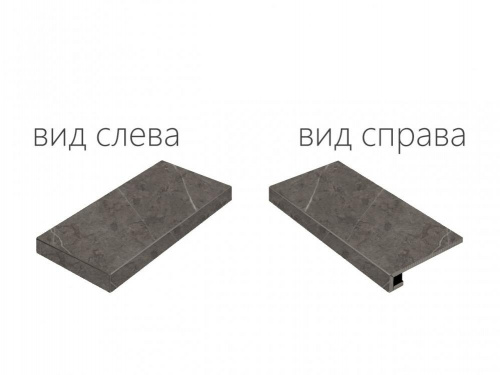 Керамогранит Italon Charme Evo Floor Project Эво Антрачит угл левая натур. рет. ступень 33х60