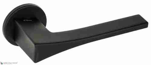 Дверная ручка на круглом основании Fratelli Cattini "OSSIS" 7FS-NM матовый черный