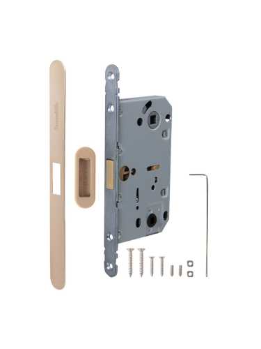 Замок дверной магнитный Armadillo (Армадилло) WC с ответной планкой GRAVITY.PRO G01.196.50.96 FSG флорентийское золото