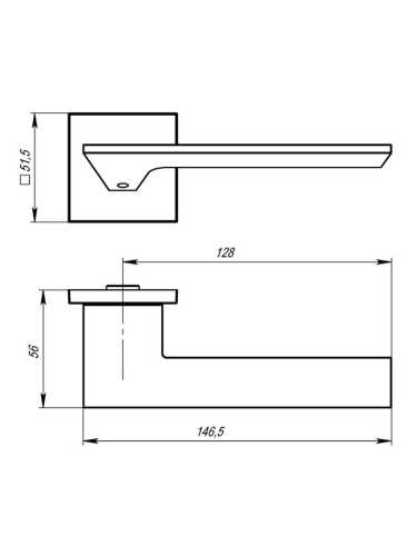 Ручка дверная Armadillo (Армадилло) межкомнатная K.USS52.MIRAGE (MIRAGE USS) BL-26 черный  Набор 9