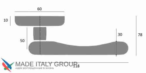 Дверная ручка Venezia "COLOSSEO" белая керамика паутинка D5 матовая бронза