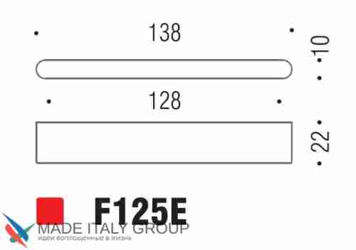 Ручка скоба модерн COLOMBO DESIGN F125E-CM матовый хром 128 мм