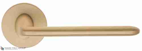 Дверная ручка на круглом основании Fratelli Cattini "FEO" 7FS-BS матовая латунь