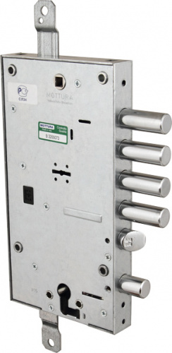 Замок врезной двухсистемный Mottura 54.597-S (левый)