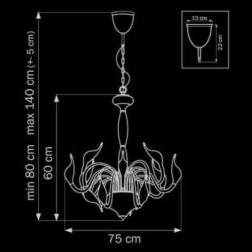 Подвесная люстра Lightstar Cigno Collo Bk 751127