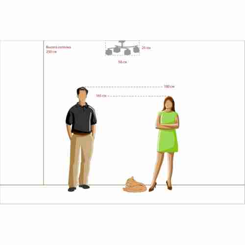 Потолочная люстра DeMarkt Тетро 673011004