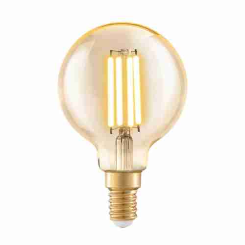 Лампа светодиодная филаментная Eglo E14 4W 2200K янтарная 11782