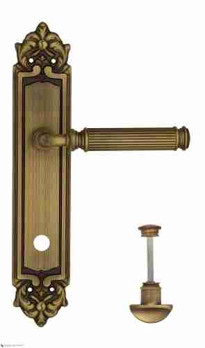 Дверная ручка Venezia "MOSCA" WC-2 на планке PL96 матовая бронза