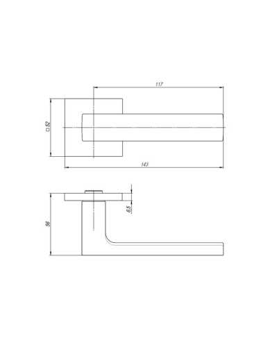 Комплект: Ручки Armadillo SKY USS SN-3 + Завертка BK6.K.USS52 SN-3 матовый никель