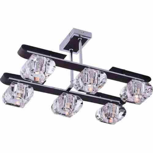 Люстра потолочная N-Light 6001-6P chrome + wengue
