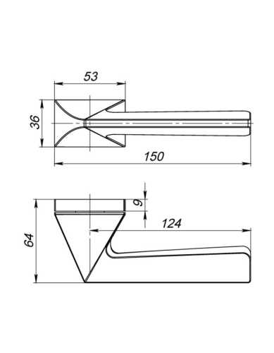 Комплект: Ручки Armadillo IRON UCS СР-8+Завертка+Бесшумный замок Fuaro/хром
