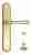 Дверная ручка Venezia "CALLISTO" WC-2 на планке PL02 полированная латунь