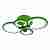 Потолочная светодиодная люстра iLedex Ring A001/4 Green