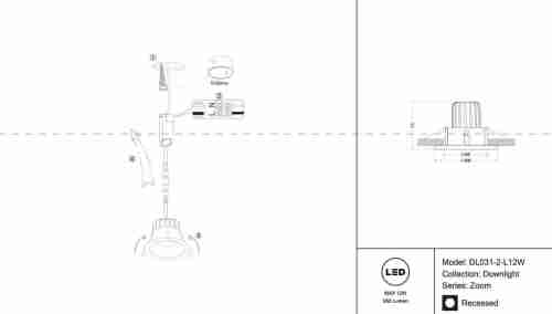 Встраиваемый светодиодный светильник Maytoni Zoom DL031-2-L12W