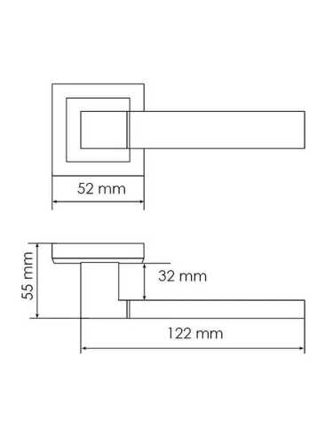 Комплект дверных ручек Morelli MH-28 BL-S с заверткой MH-WC-S BL, цвет черный
