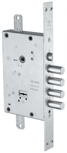 Замок врезной сувальдный с защёлкой CISA CAMBIO FACILE 57.685.48 (тех. упаковка), ключ 44 мм