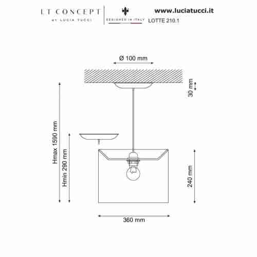 Подвесной светильник Lucia Tucci Lotte 210.1