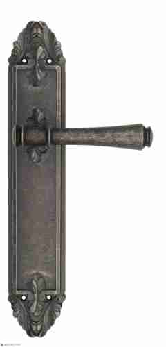 Дверная ручка Venezia "CALLISTO" на планке PL90 античное серебро