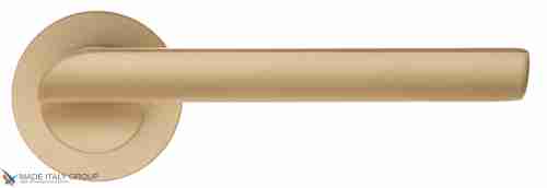 Дверная ручка на круглом основании Fratelli Cattini "WOO" 7FS-BS матовая латунь