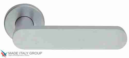 Дверная ручка на круглом основании Fratelli Cattini "PIPPA" 7.7-CS матовый хром