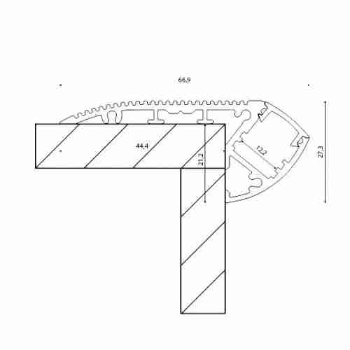 Профиль для светодиодной ленты SWG ARC ARC-2744STEP