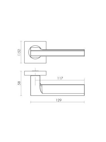 Ручка дверная Fuaro (Фуаро) межкомнатная K.KM52.SAMPLE (SAMPLE KM) BL-24 черный  Набор 7