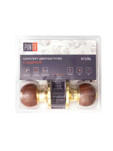 Ручка Punto (Пунто) защелка DK672/BL WD-BK (фик.) дерево